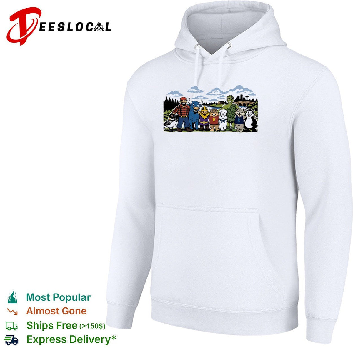 Minnesota Mascot Minneapolis Cityscape Icon shirt Unisex