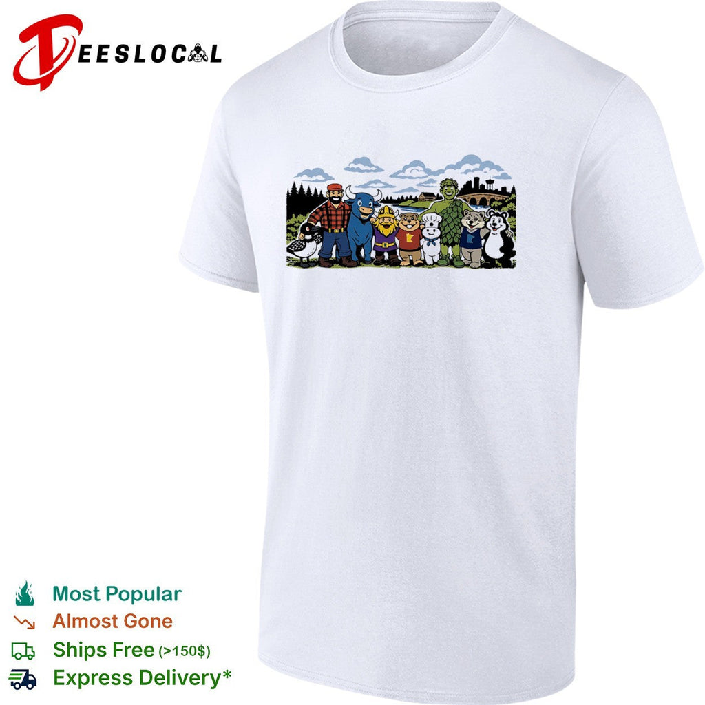 Minnesota Mascot Minneapolis Cityscape Icon shirt Unisex