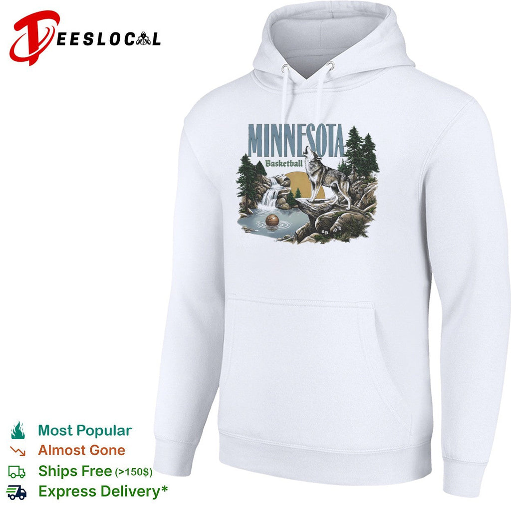 Minnesota Timberwolves Basketball Howling Wolf Nature shirt Unisex