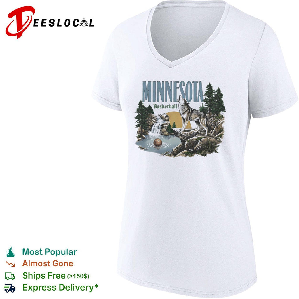 Minnesota Timberwolves Basketball Howling Wolf Nature shirt Unisex