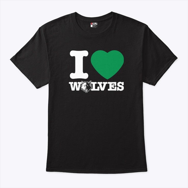 Minnesota Timberwolves I Heart Wolves T Shirt Unisex