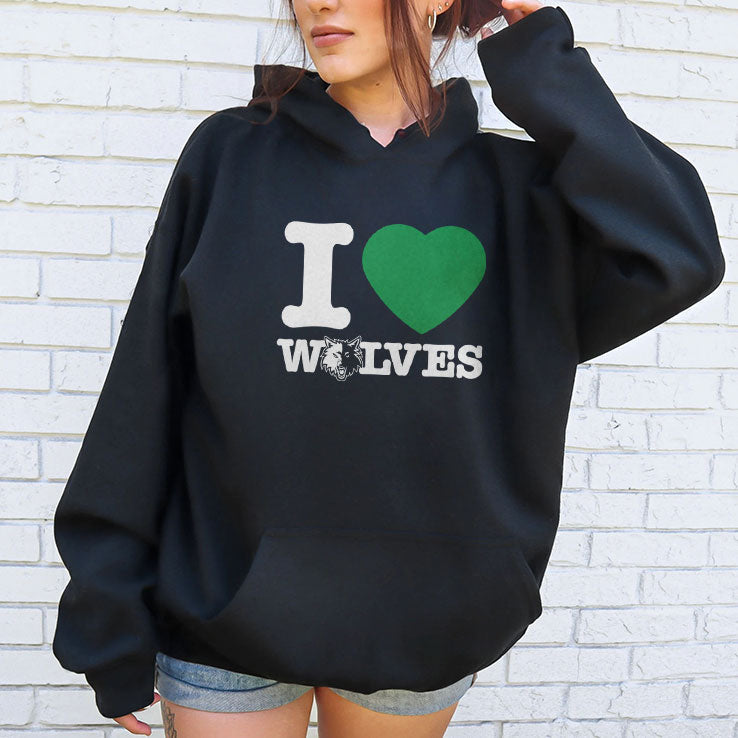 Minnesota Timberwolves I Heart Wolves T Shirt Unisex