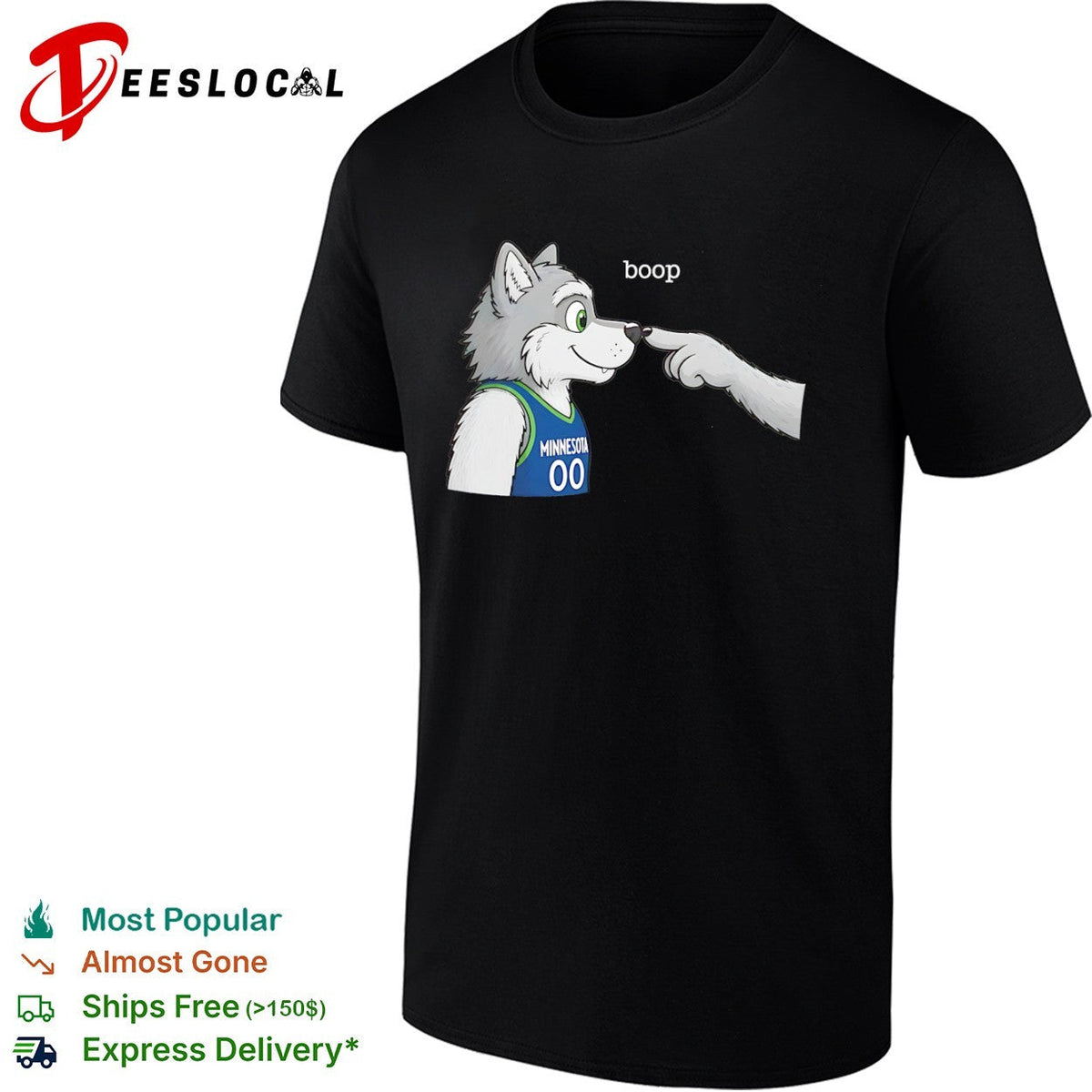 Minnesota Timberwolves NBA Boop Mascot Cartoon shirt Unisex