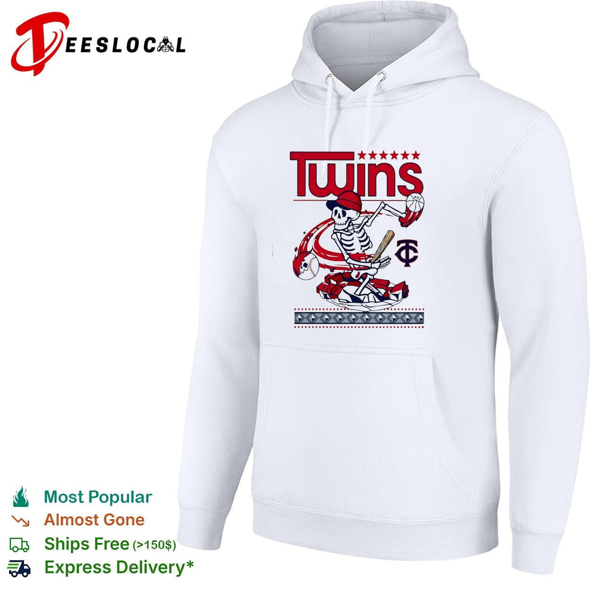 Minnesota Twins skeleton baseball player batting vintage art shirt Unisex