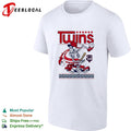 Minnesota Twins skeleton baseball player batting vintage art shirt Unisex