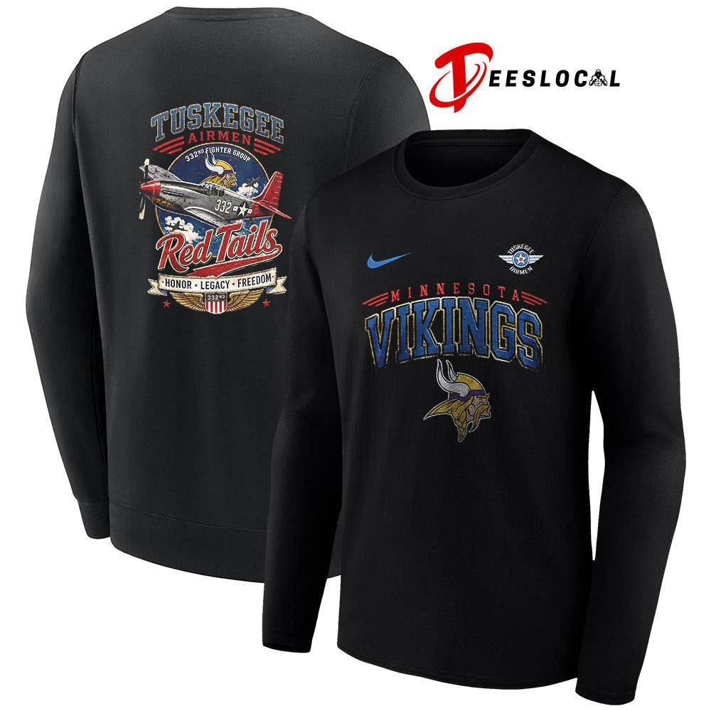 Minnesota Vikings Tuskegee Airmen Red Tails honor legacy freedom shirt Unisex