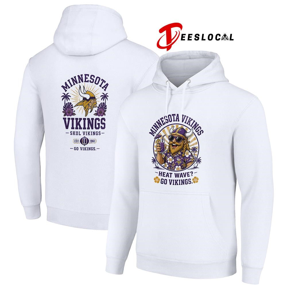 Minnesota Vikings heat wave beach vibes mascot shirt Unisex