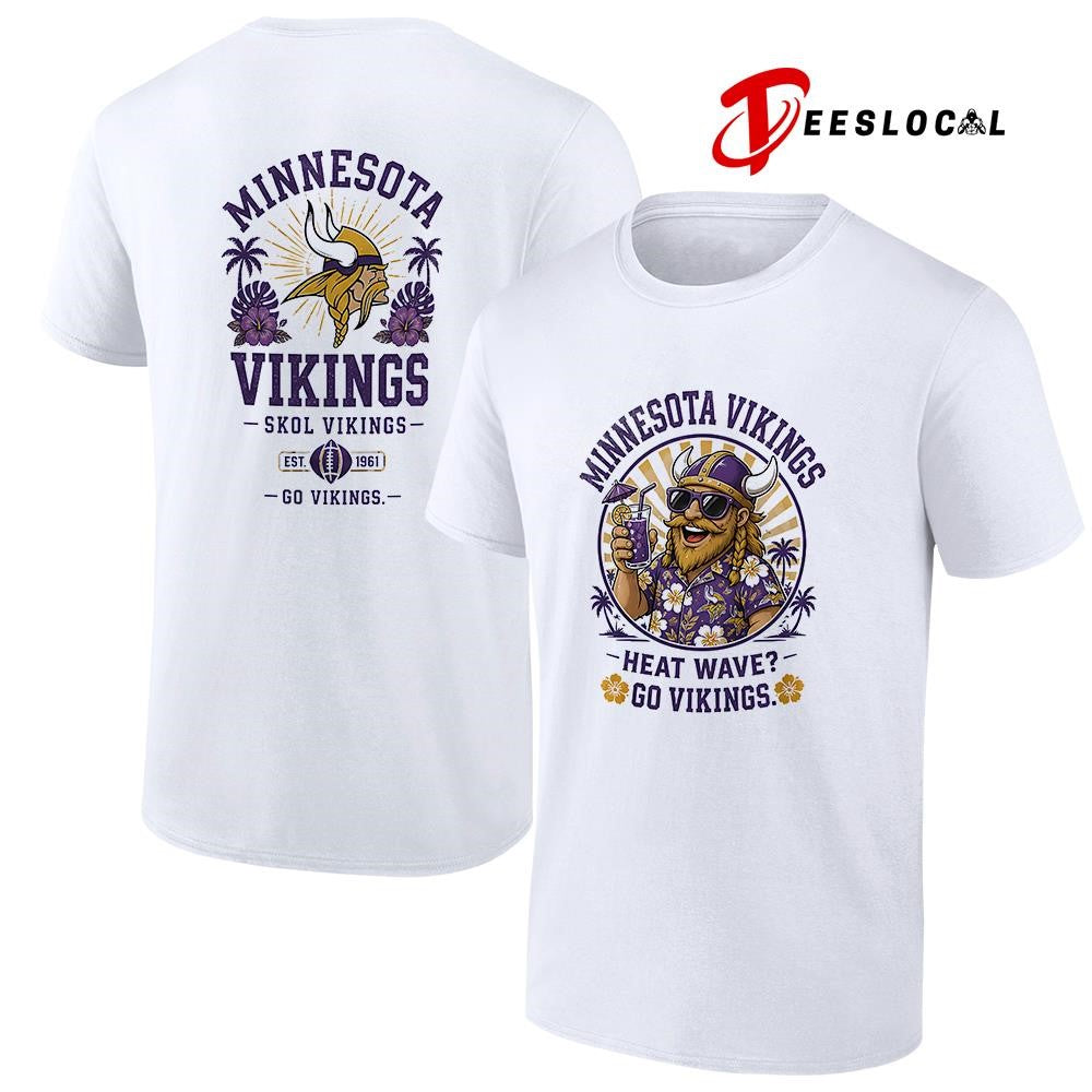 Minnesota Vikings heat wave beach vibes mascot shirt Unisex