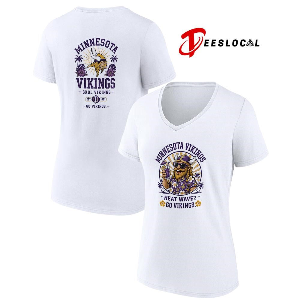 Minnesota Vikings heat wave beach vibes mascot shirt Unisex