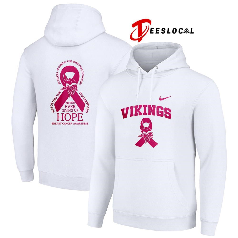 Minnesota Vikings never ever giving up hope breast cancer awareness shirt Unisex