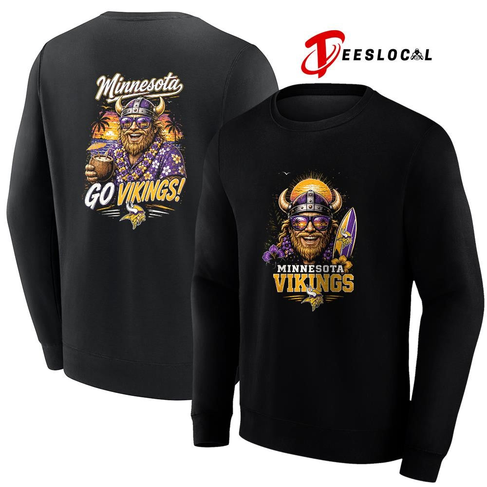 Minnesota Vikings tropical mascot graphic shirt Unisex
