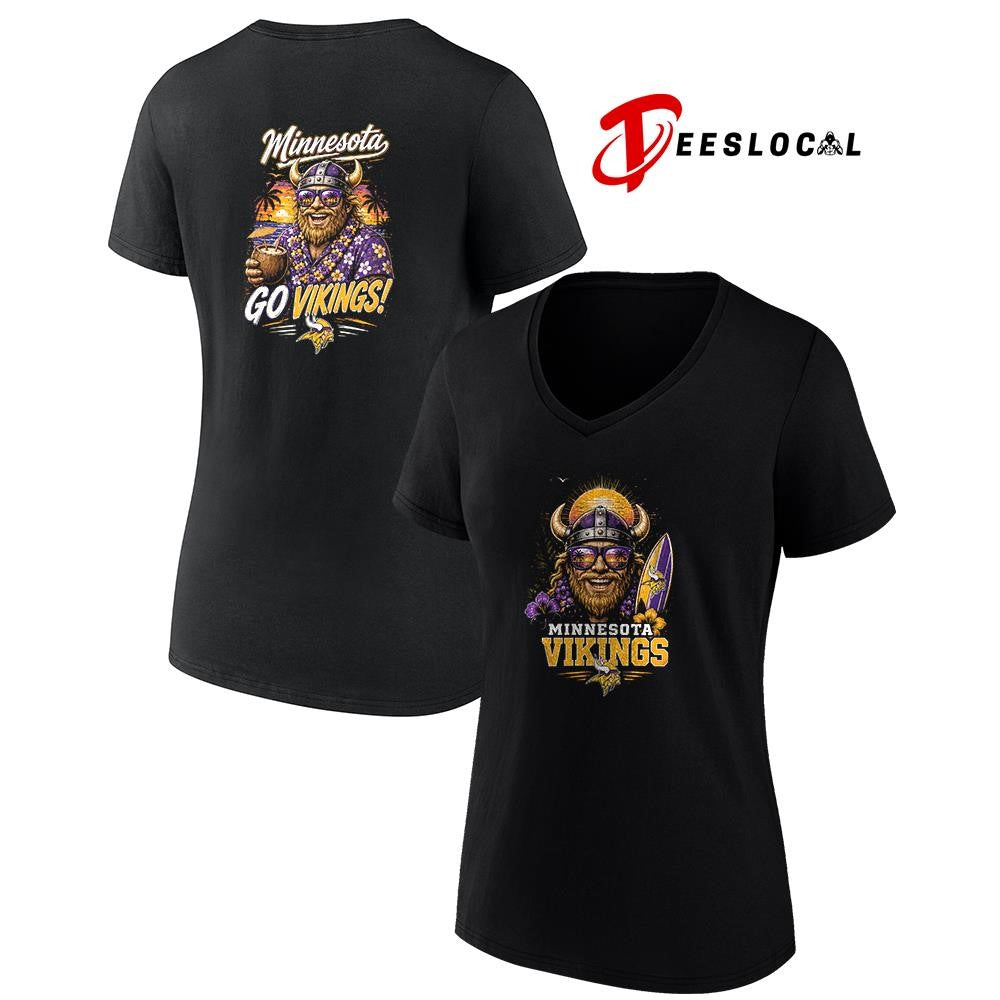 Minnesota Vikings tropical mascot graphic shirt Unisex