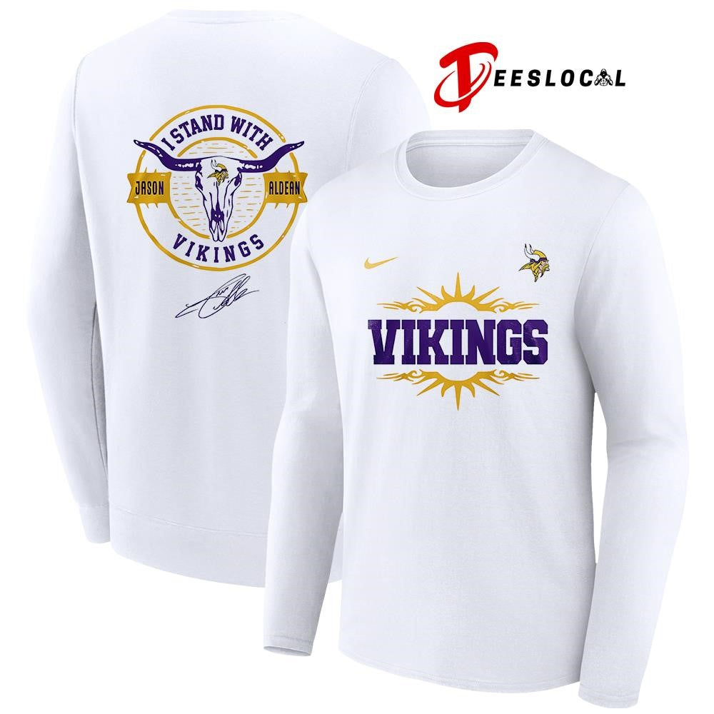 Minnesota Vikings x Jason Aldean I stand signature logo shirt Unisex
