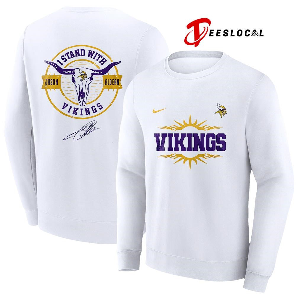 Minnesota Vikings x Jason Aldean I stand signature logo shirt Unisex