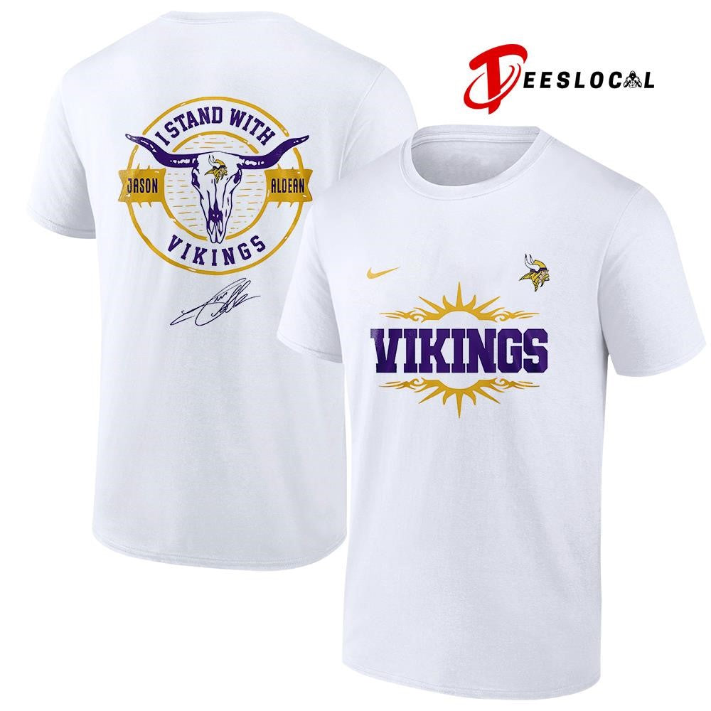 Minnesota Vikings x Jason Aldean I stand signature logo shirt Unisex