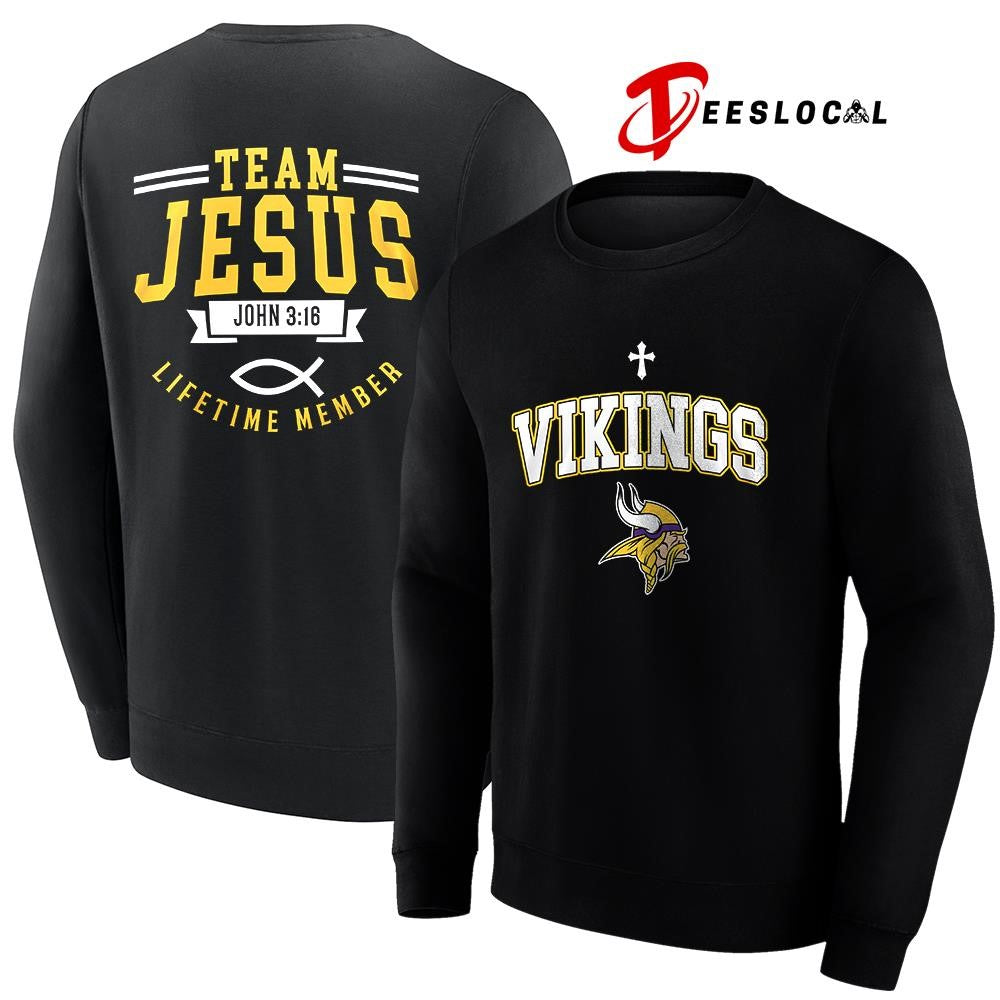 Minnesota Vikings x team Jesus lifetime member John 3 16 logo shirt Unisex