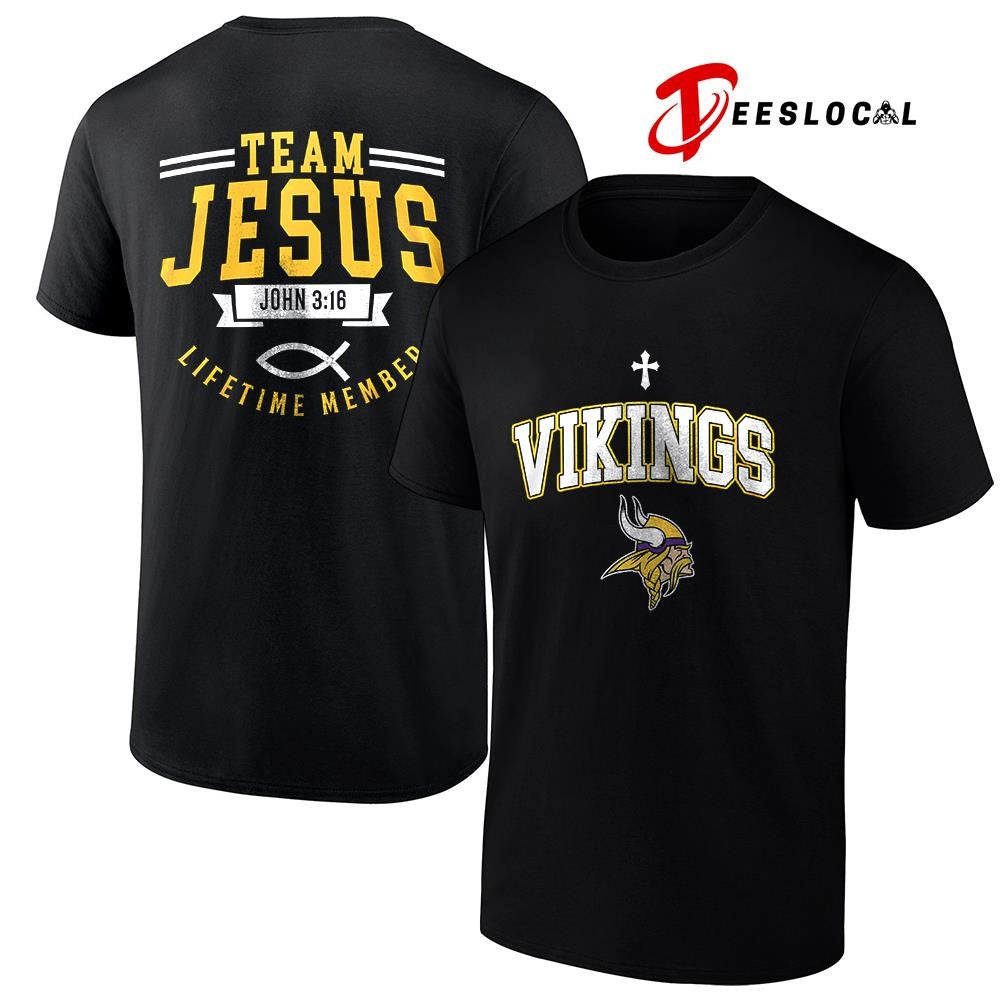 Minnesota Vikings x team Jesus lifetime member John 3 16 logo shirt Unisex
