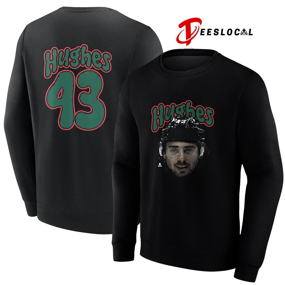 Minnesota Wild Quinn Hughes portrait name and number shirt Unisex