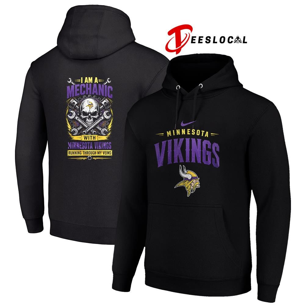 MinnesotaVikingsIamamechanicrunningthroughmyveinsskeletonshirt Unisex