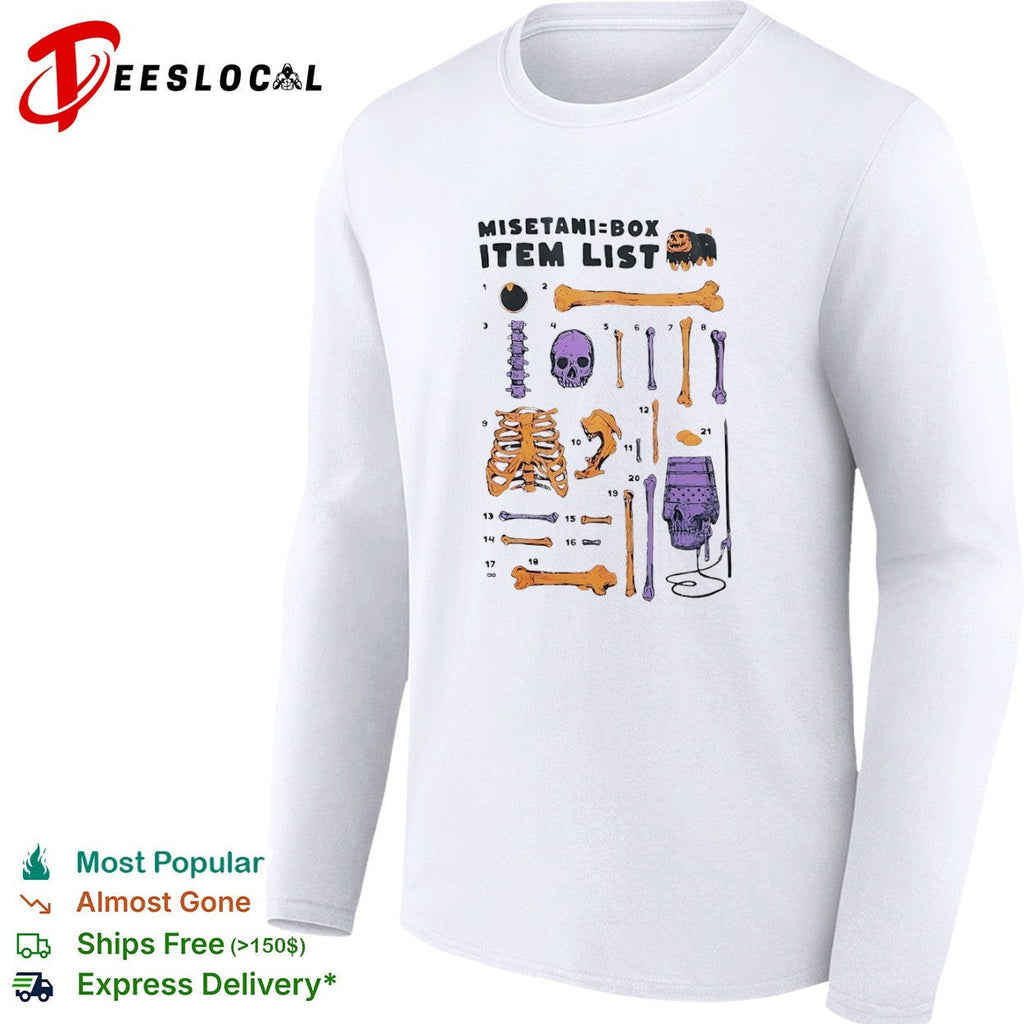 Misetani Box Item List anatomical skeleton shirt Unisex