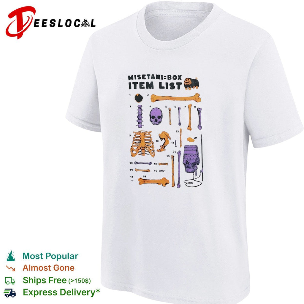 Misetani Box Item List anatomical skeleton shirt Unisex