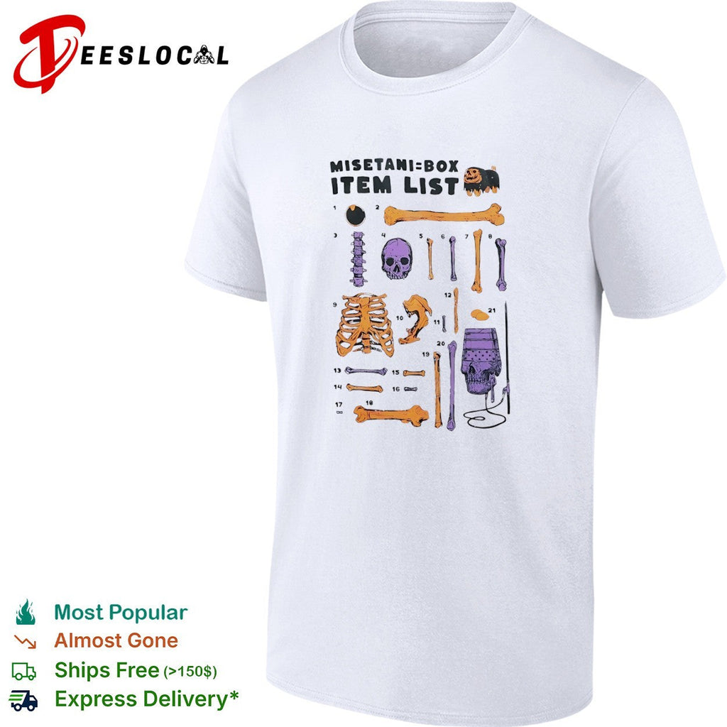 Misetani Box Item List anatomical skeleton shirt Unisex