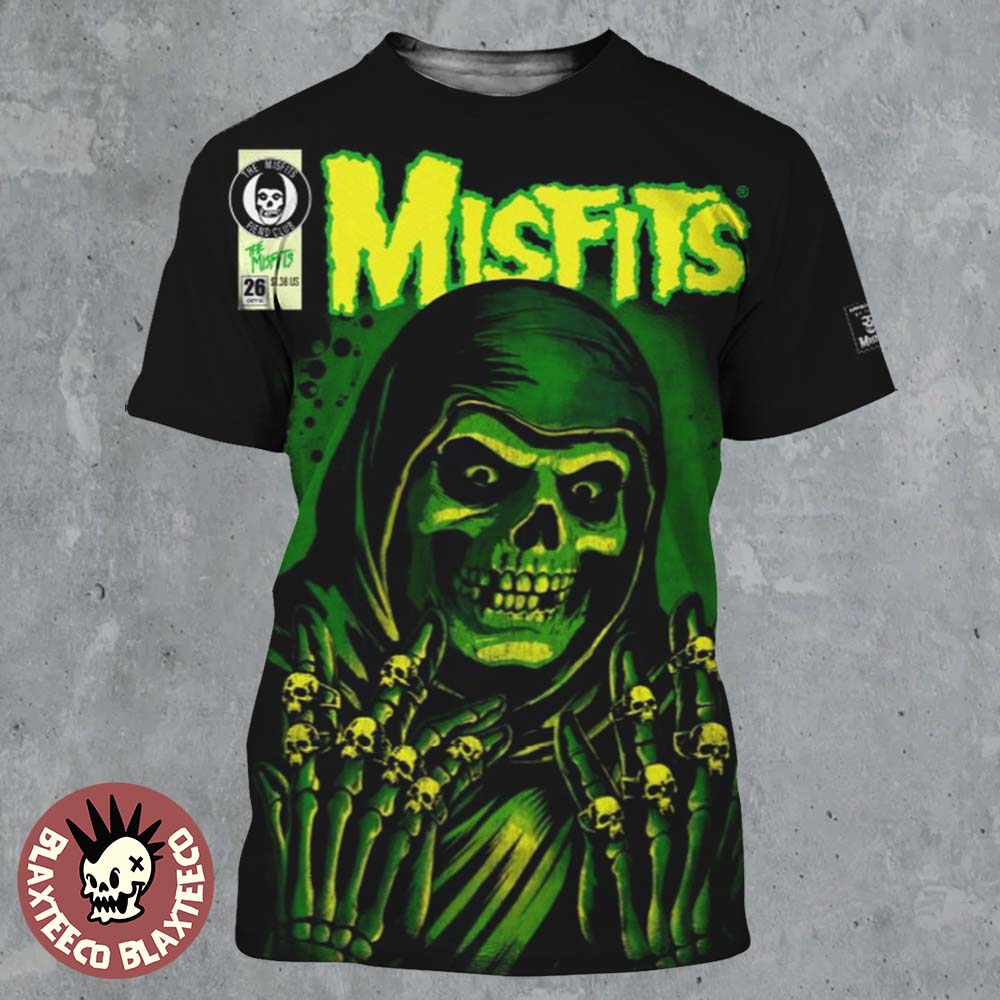 Misfits X Yesterdays WonderCon Anaheim 2026 Exclusives Emerald Hell Art All Over Print Shirt
