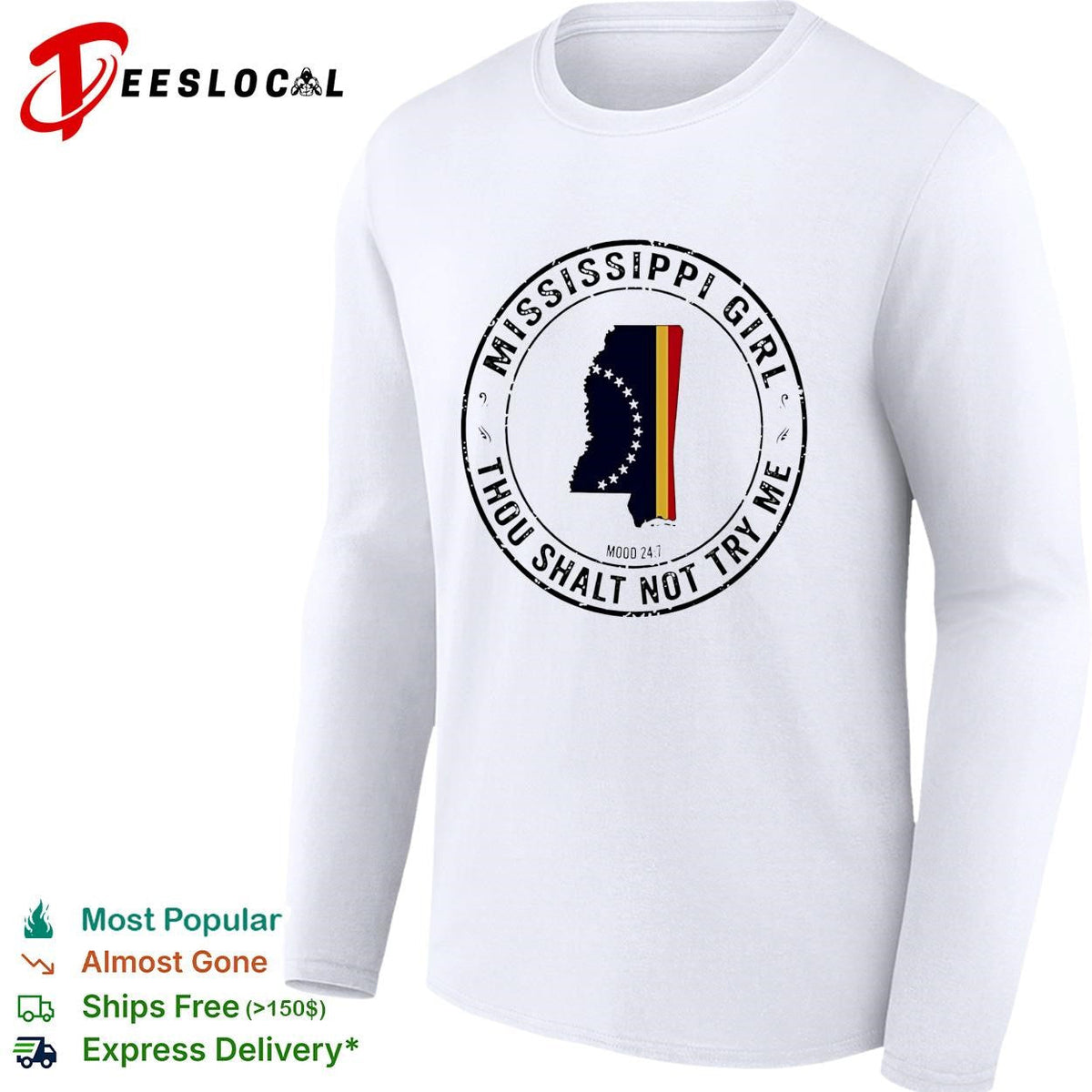 Mississippi Girl thou shalt not try me state outline circle stamp shirt Unisex