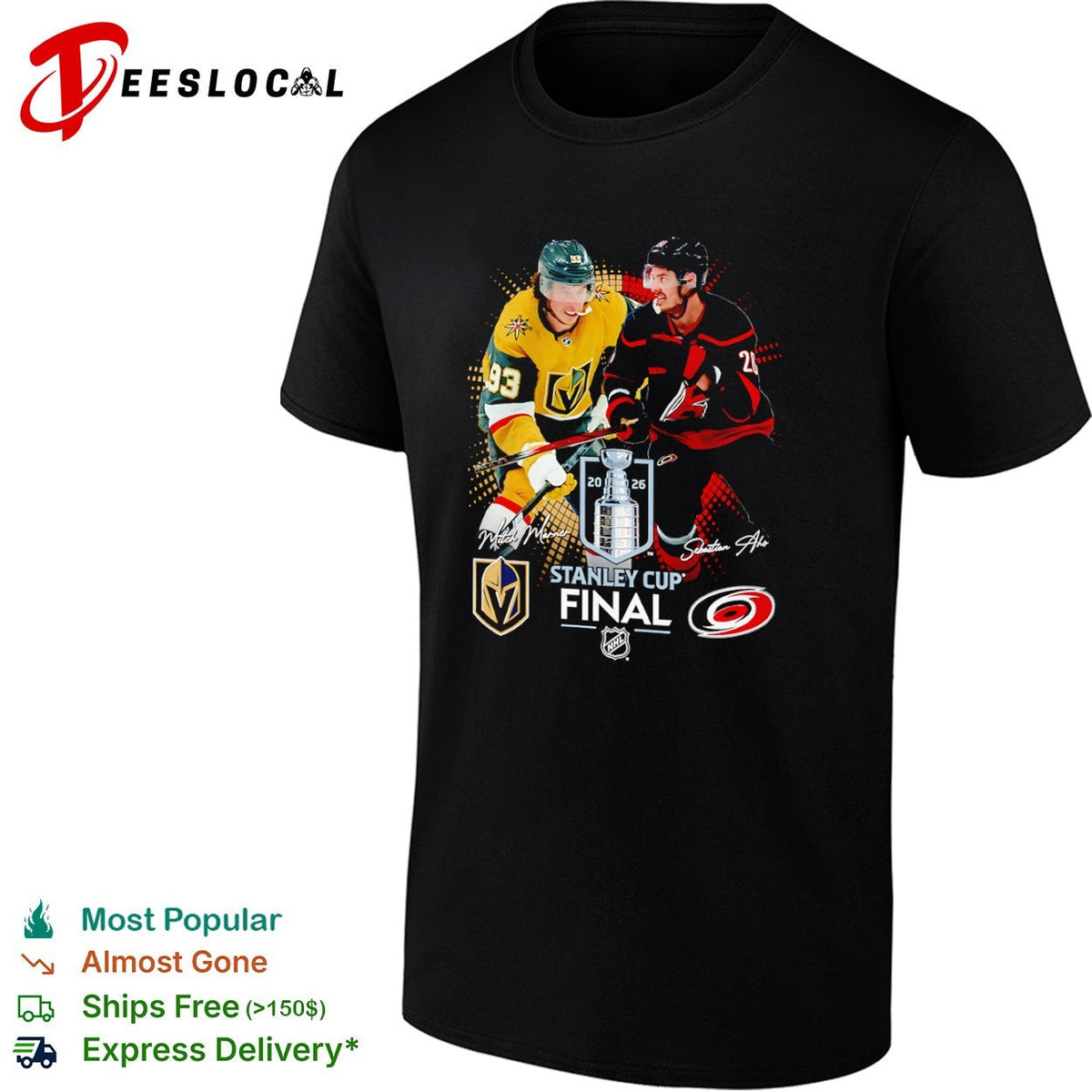 Mitch Marner Vegas Golden Knights vs Sebastian Aho Carolina Hurricanes 2026 shirt Unisex