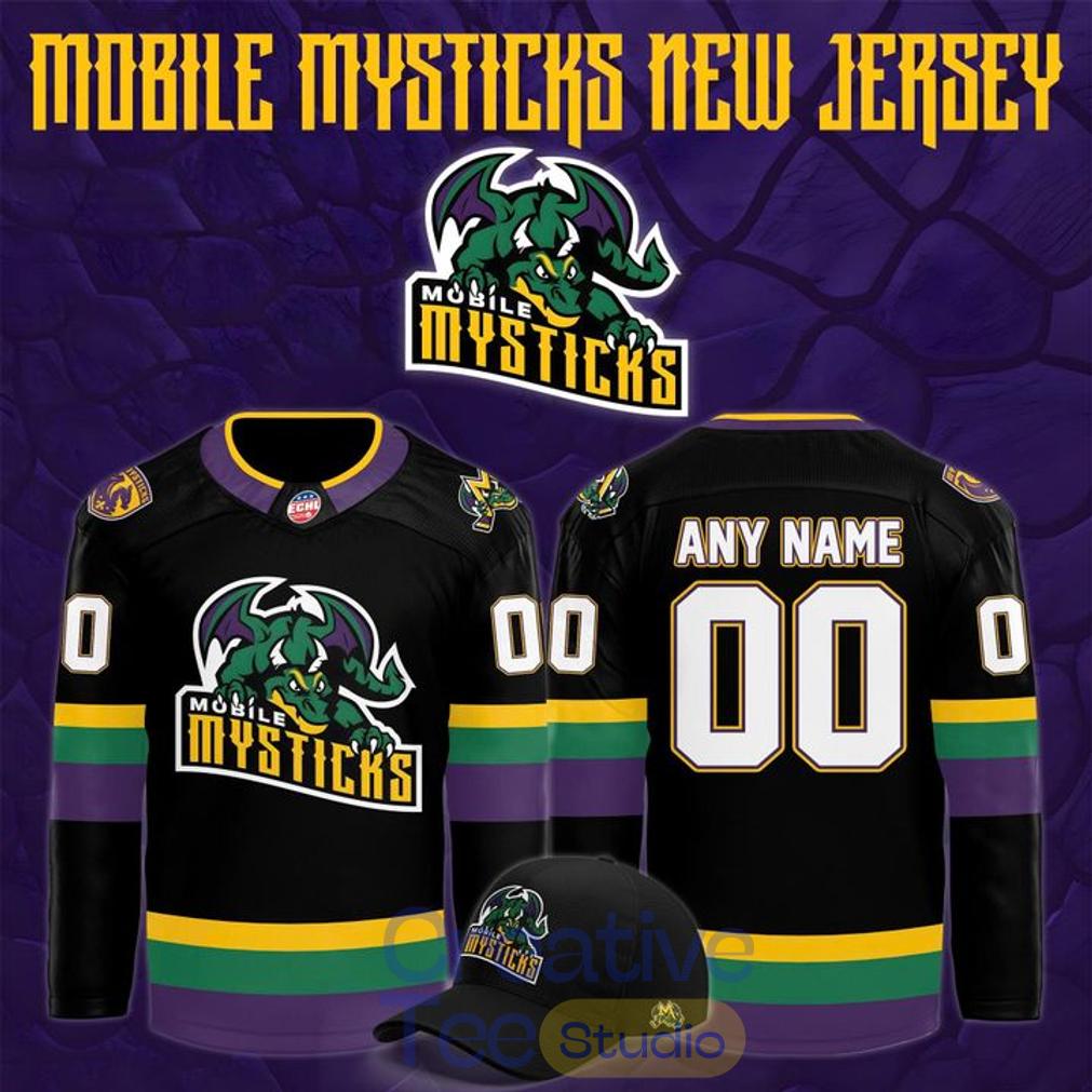 Mobile Mysticks 2026 New Black Custom Hockey Jersey Unisex