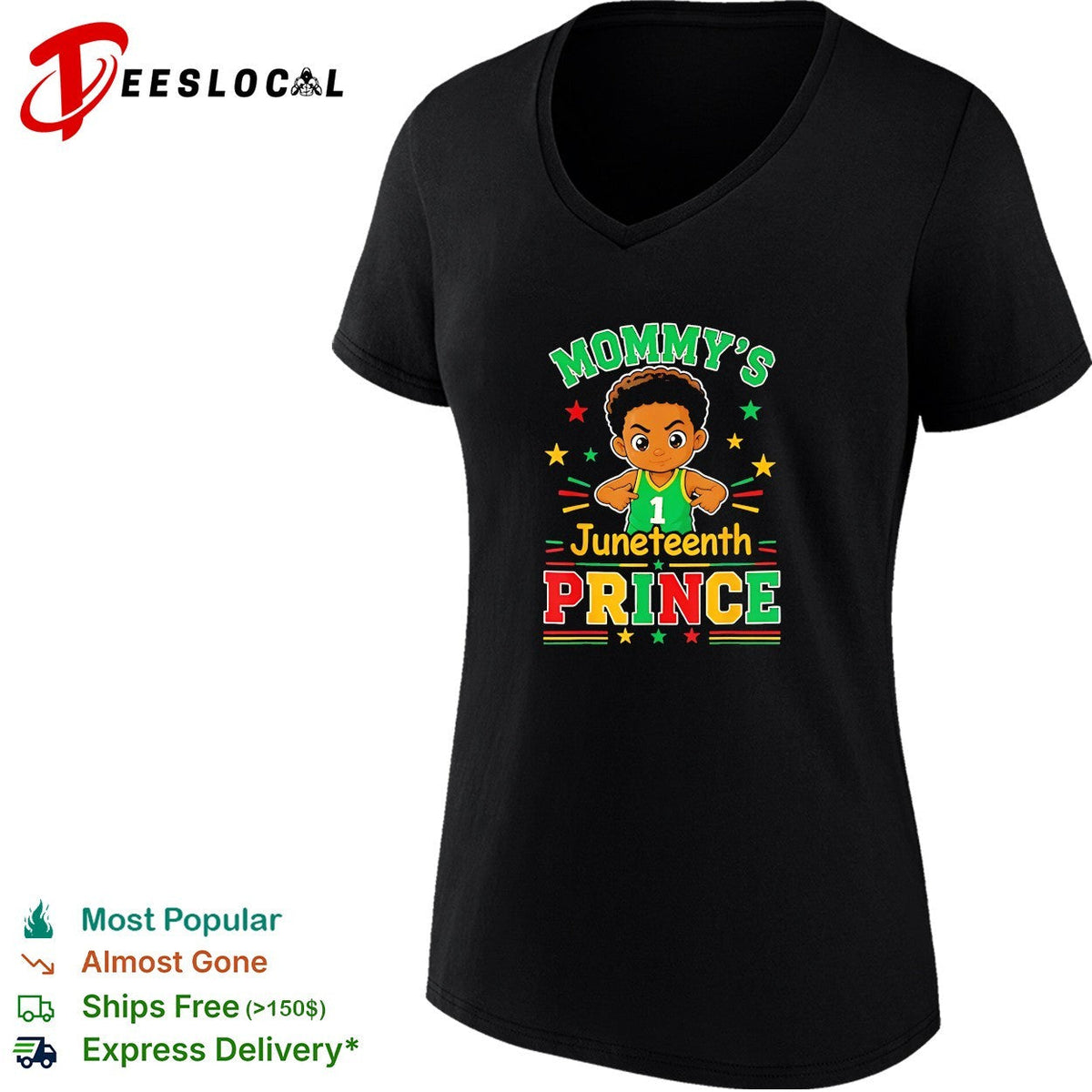 Mommy’s Juneteenth prince little boy basketball celebration shirt Unisex