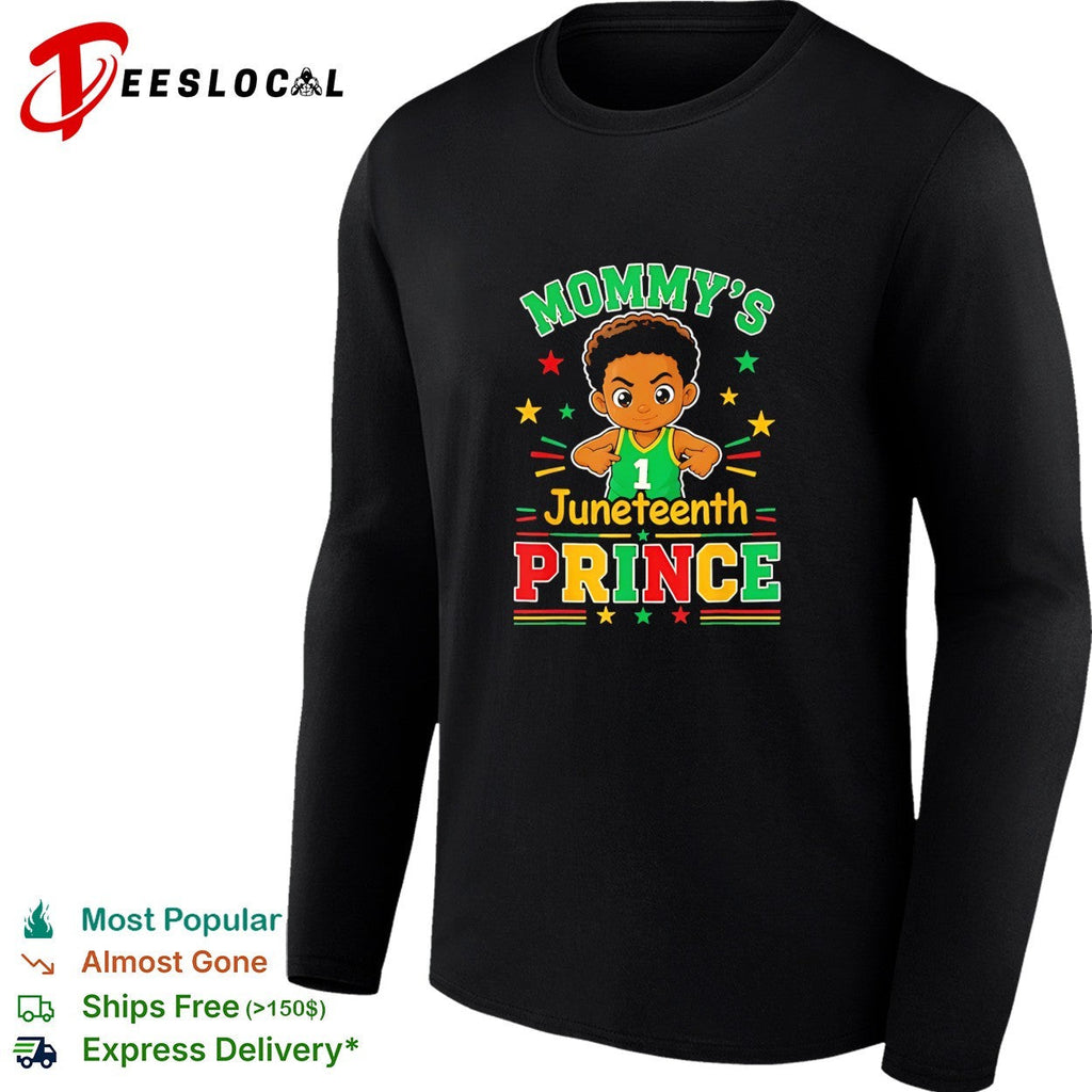 Mommy’s Juneteenth prince little boy basketball celebration shirt Unisex