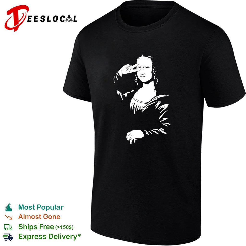 Mona Lisa say hi funny shirt Unisex
