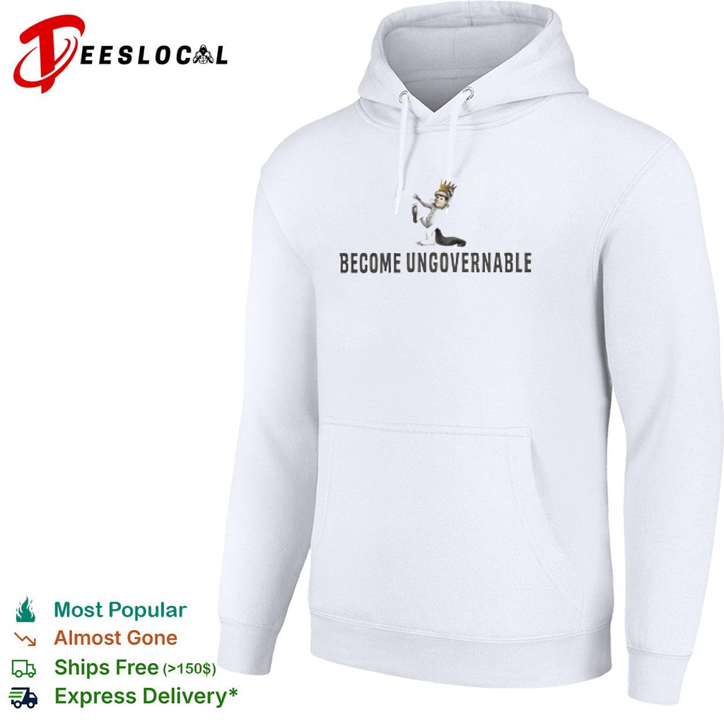 Monkey wearing crown become ungovernable shirt Unisex
