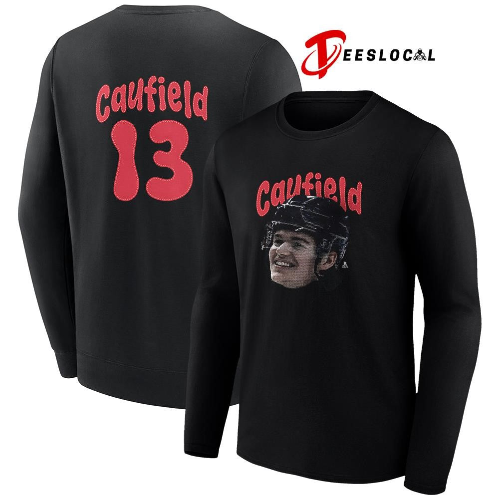 Montreal Canadiens Cole Caufield portrait name and number shirt Unisex