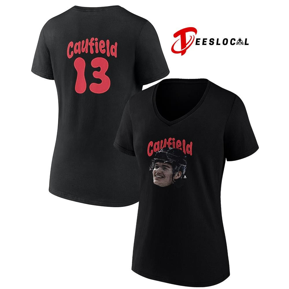 Montreal Canadiens Cole Caufield portrait name and number shirt Unisex