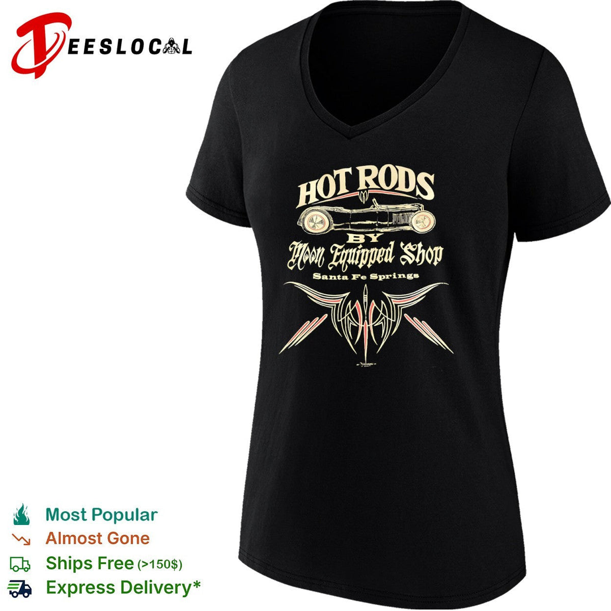 Moon Equipped Shop Santa Fe Springs vintage car hot rods by shirt Unisex