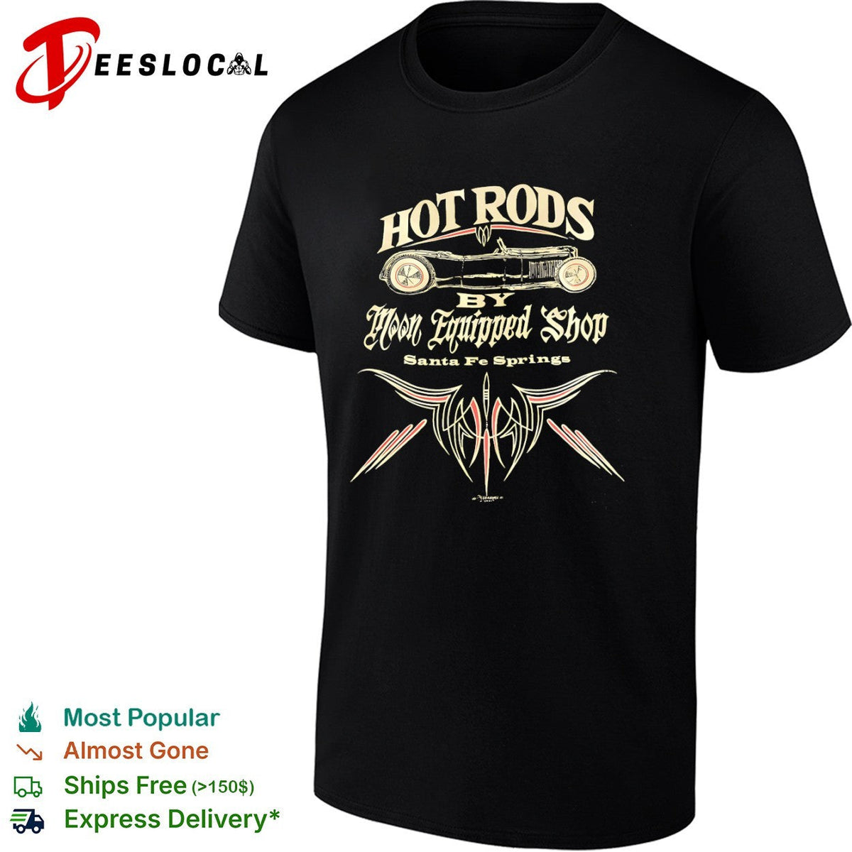 Moon Equipped Shop Santa Fe Springs vintage car hot rods by shirt Unisex