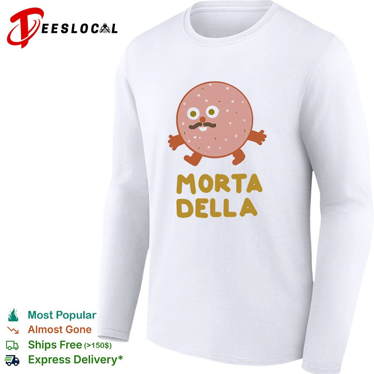 Mortadella Food Cartoon Character Salami Meat shirt Unisex