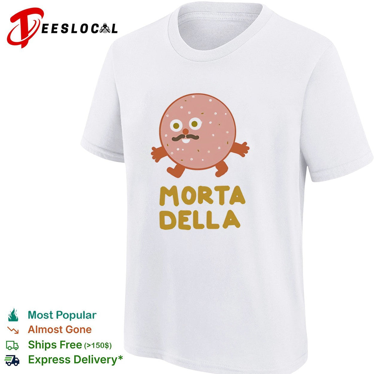 Mortadella Food Cartoon Character Salami Meat shirt Unisex