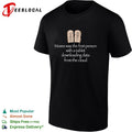 Moses first person with a tablet downloading data from the cloud shirt Unisex