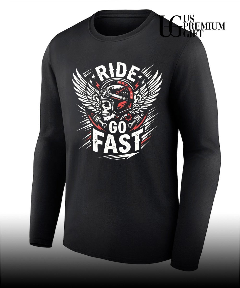 Motorcycle Rider Skull Helmet Ride Go Fast shirt Unisex