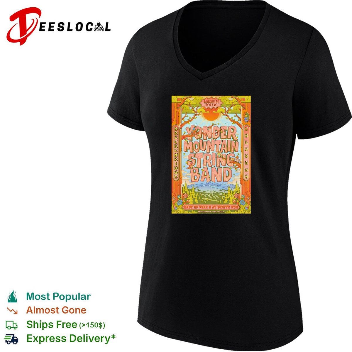 Mountain string band folk concert Deer Park Colorado framed poster art shirt Unisex