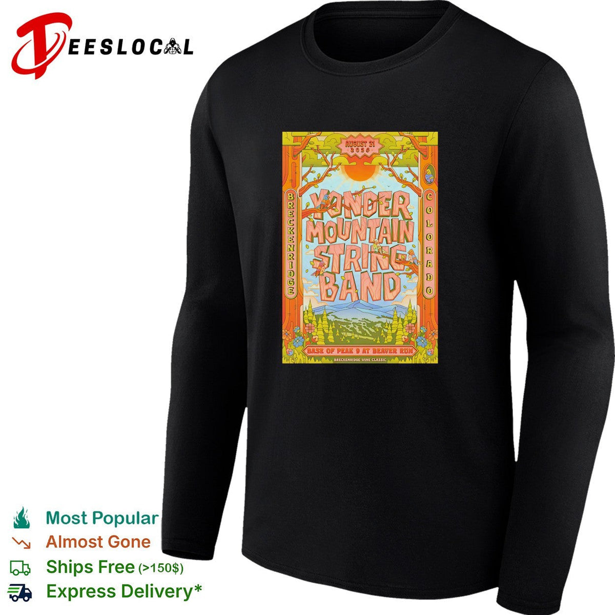 Mountain string band folk concert Deer Park Colorado framed poster art shirt Unisex