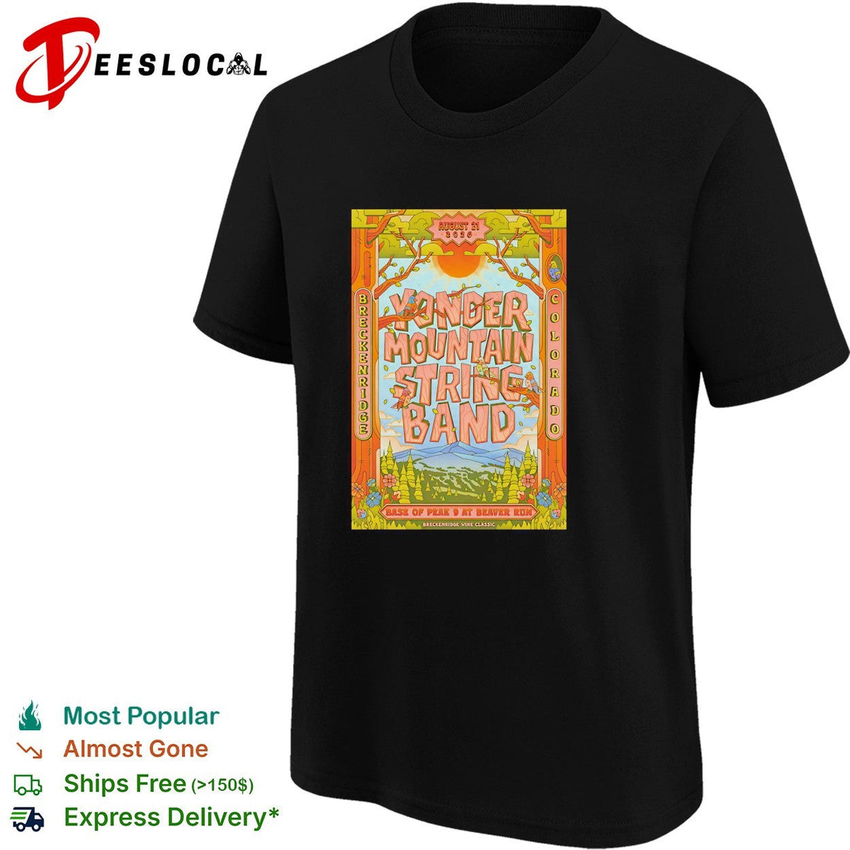 Mountain string band folk concert Deer Park Colorado framed poster art shirt Unisex