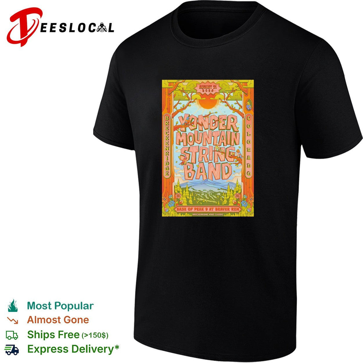 Mountain string band folk concert Deer Park Colorado framed poster art shirt Unisex