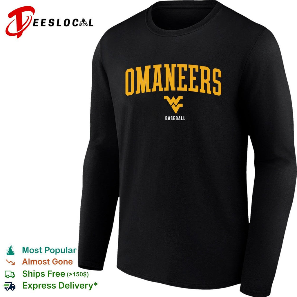 Mountaineers West Virginia University WVU Baseball official team logo text shirt Unisex