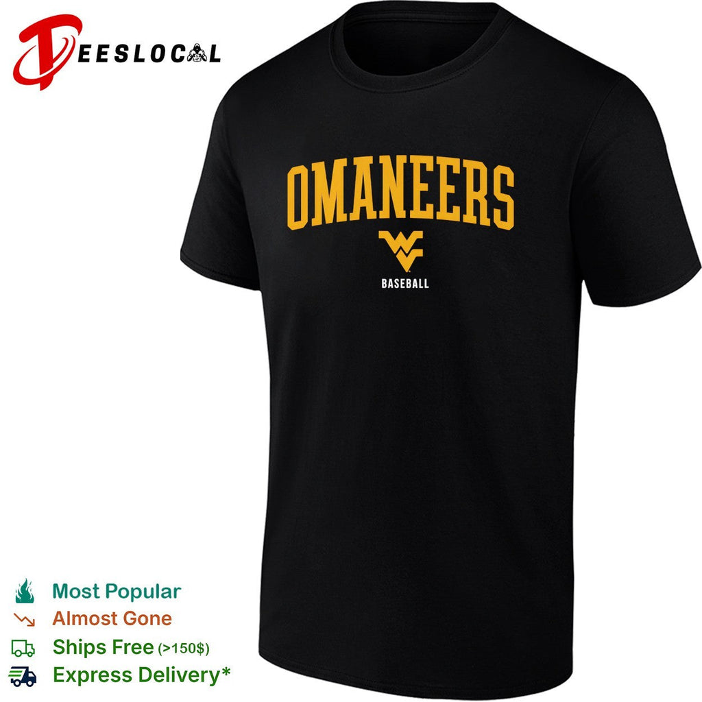 Mountaineers West Virginia University WVU Baseball official team logo text shirt Unisex