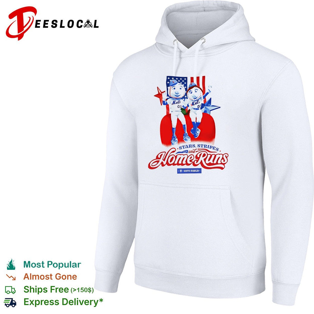 Mr and Mrs Met New York Mets Stars Stripes and Citi Field shirt Unisex