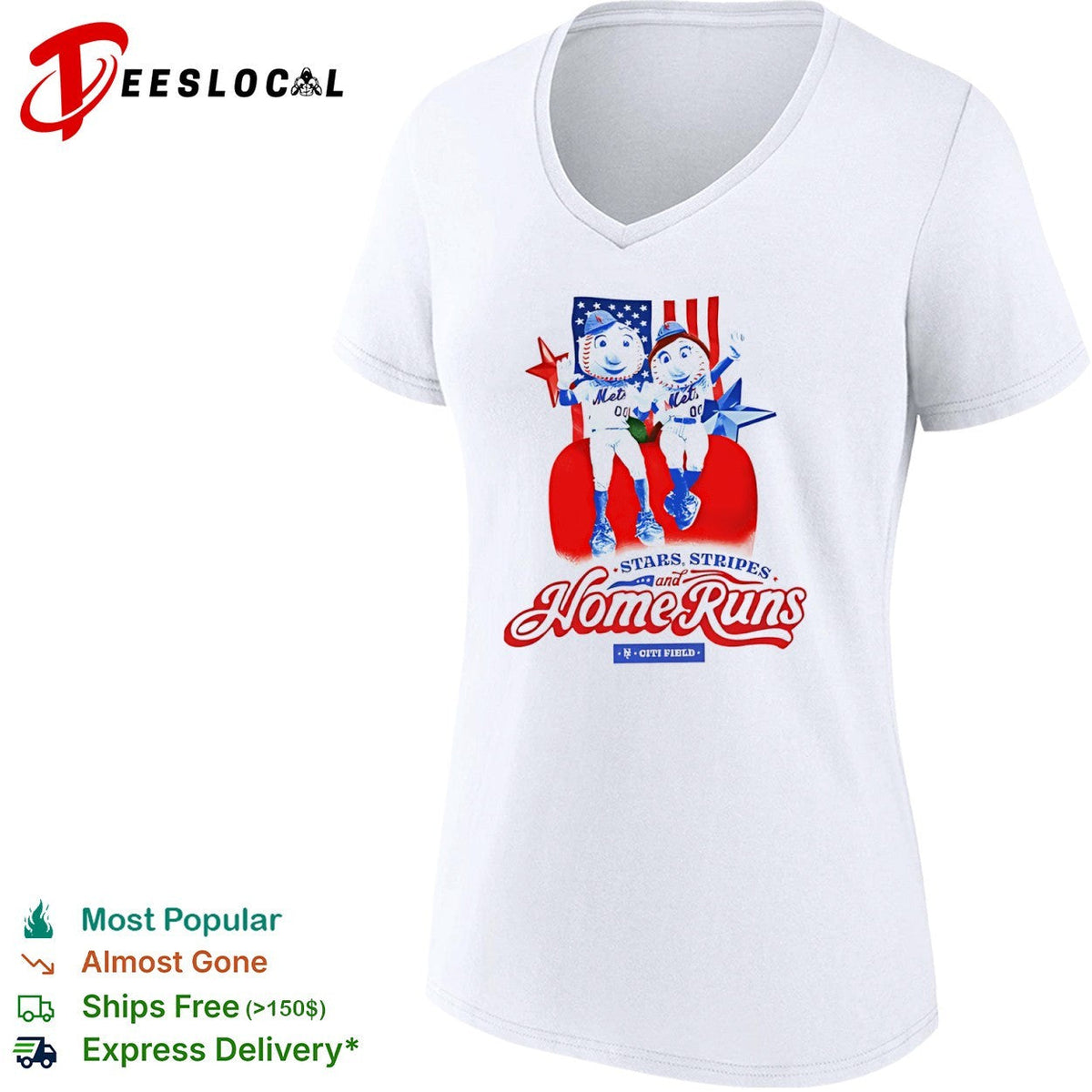 Mr and Mrs Met New York Mets Stars Stripes and Citi Field shirt Unisex